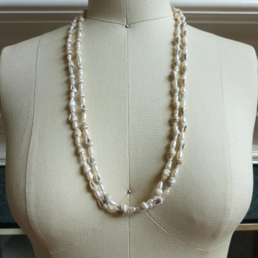 Freshwater Pearl and Shell Necklace